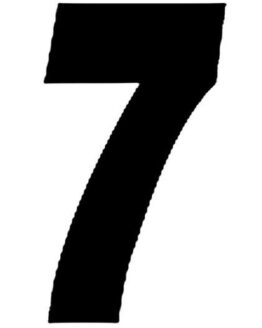 Dirt Digits 6in Black SX Stick-On Race Numbers #7 3-Pack