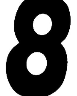 Dirt Digits 7" Black #8 Decal 3-Pack