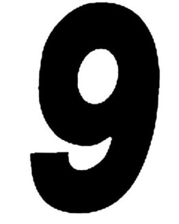Dirt Digits 7" Black #9 Decal 3-Pack