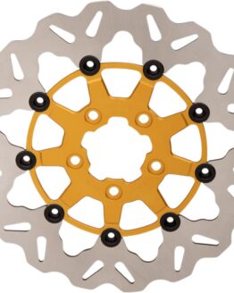 Wave Contour Floating Rear Brake Rotor Gold