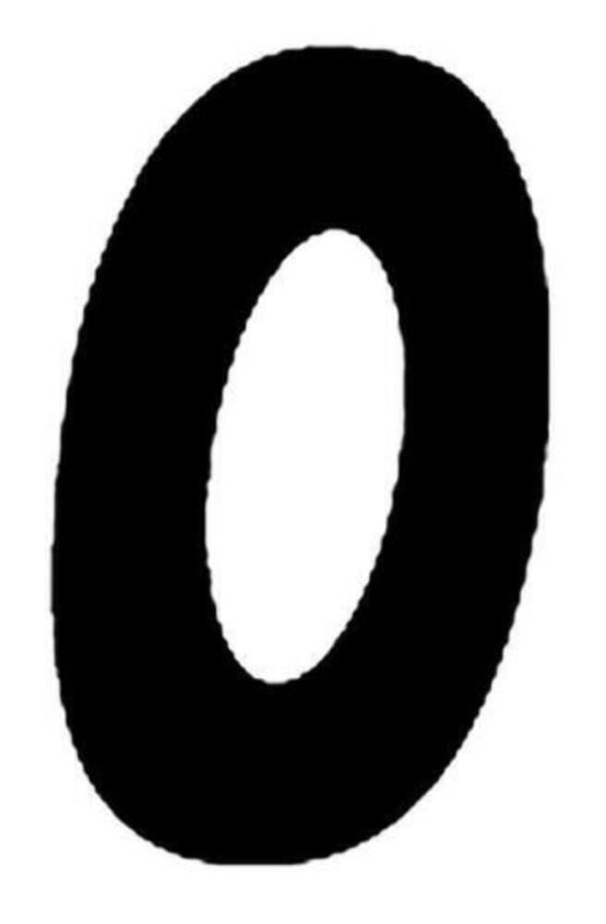 #0 6" Tall Black "SX" Stick-On Race Numbers - 3 Pack