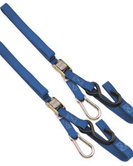Integrated Tie Downs - Pair - 1" x 84" Carabiner Soft Hook - Blue