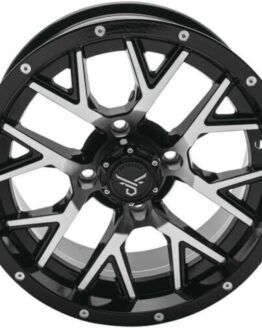 QuadBoss Barbwire 14x7 4/110 Black Machined Wheel