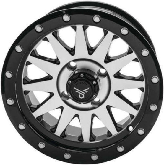 QuadBoss Wagon Wheel 15x7 5+2 Machined 4/137 Black - Image 2
