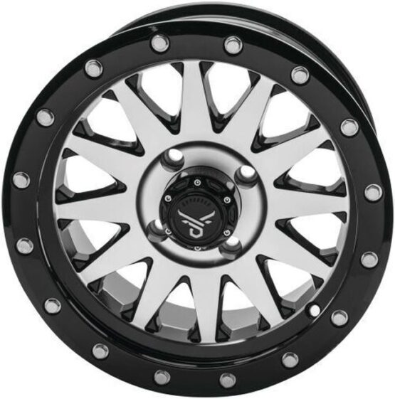 QuadBoss Wagon Wheel 14x7 5+2 4/110 Black Machined