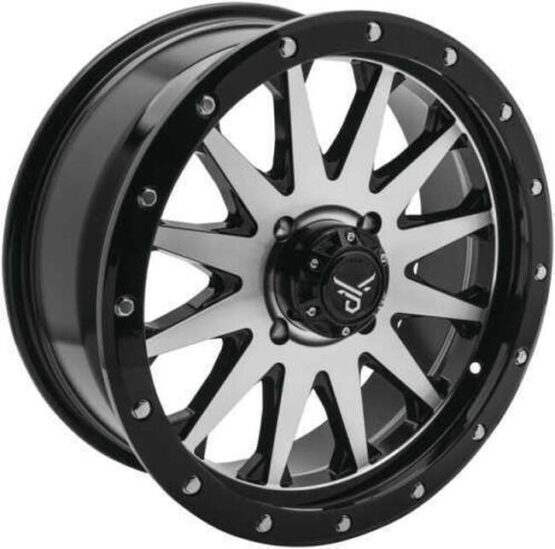 QuadBoss Wagon Wheel 18x7 4/137 Machined Finish with Center Cap - Image 2