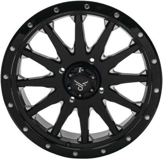 QuadBoss Wagon Wheel 18x7 4+3 4/137 Black/Milled
