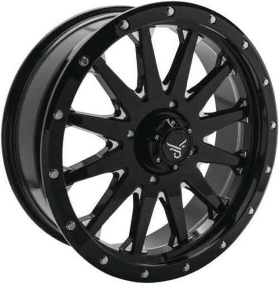 QuadBoss Wagon Wheel 18x7 4+3 4/137 Black/Milled - Image 2