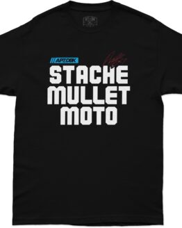 DBK Stache Mullet Moto Tee Black 2X-Large