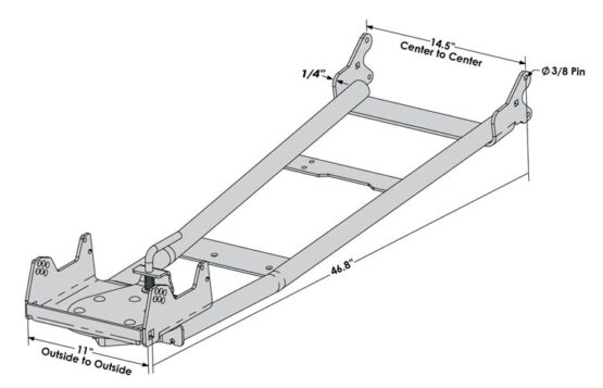 ATV Plow Push Tube For KFI & Cycle Country Mounts - Image 2