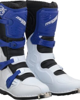 Blue & White Moose Qualifier Dirt Bike Boots - Size 9