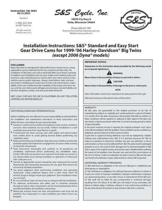 Camshaft Installation Kit for Gear Drive Cams - Image 2