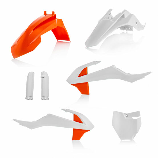 Acerbis Full Plastic Kit White/Orange Fits 2019-2023 KTM 65 SX