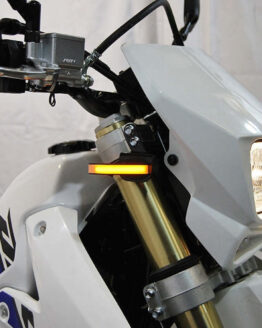 New Rage Cycles Front LED Turn Signals Black Fits 10-24 Suzuki DRZ400