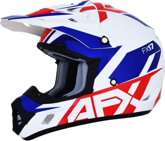 FX-17 Full Face Offroad Helmet Blue/Red/White 2X-Large - Image 2