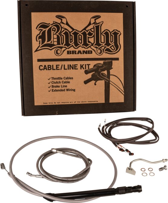 Extended Braided S.S. Control Cable Kit for 13" Bagger Bars