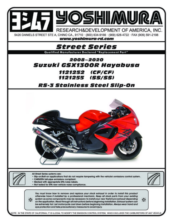 Yoshimura RS3 Stainless Dual Slip-On Exhaust Silver Fits Gen 2 Suzuki Hayabusa - Image 2