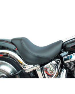 D. Gray Weekday Low Solo Seat Black Leather/Vinyl Fits 00-07 Harley FXSTD Deuce