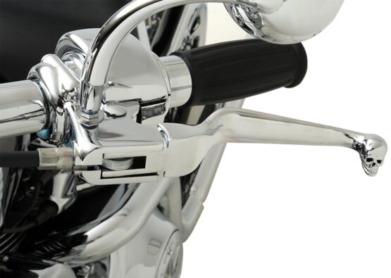Drag Specialties Skull Lever Set Chrome For Harley-Davidson - Image 2