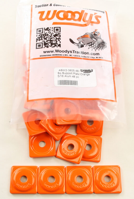Woodys Square Digger Aluminum Support Plates Orange 48 Pack