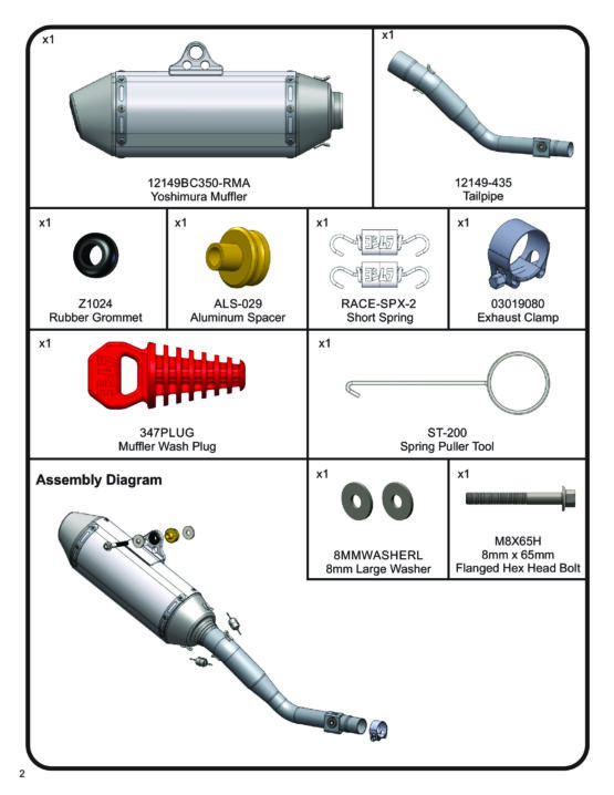 Yoshimura RS-2 Slip-On Exhaust Stainless For 2023+ Honda XR150L - Image 3
