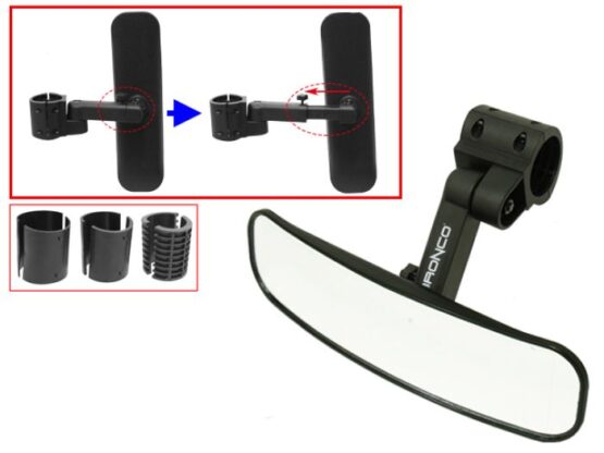 Bronco Rear View Mirror 1.25-2.00 Inch Roll Bar Universal - Image 2