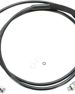 Drag Specialties Stainless Hydraulic Clutch Line +8in Black For Harley-Davidson