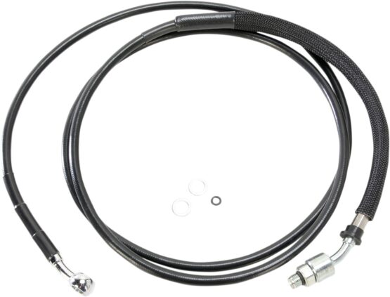 Drag Specialties Stainless Hydraulic Clutch Line +8in Black For Harley-Davidson