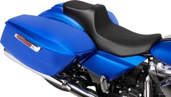 Drag Specialties Predator III 2-Up Seat Smooth Vinyl Black For FLH/FLT 23-24 - Image 2