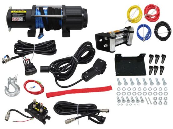 Bronco 5000 lb Winch Synthetic Rope Universal Mount