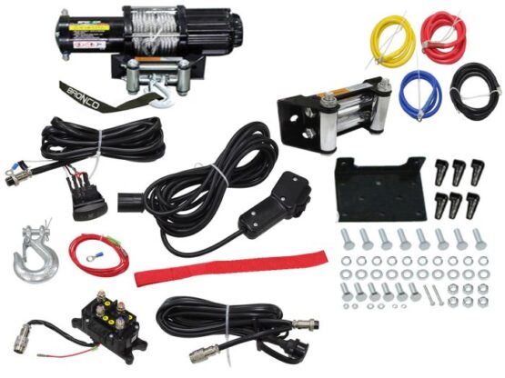 Bronco 5000 lb Winch Steel Wire with Universal Mount