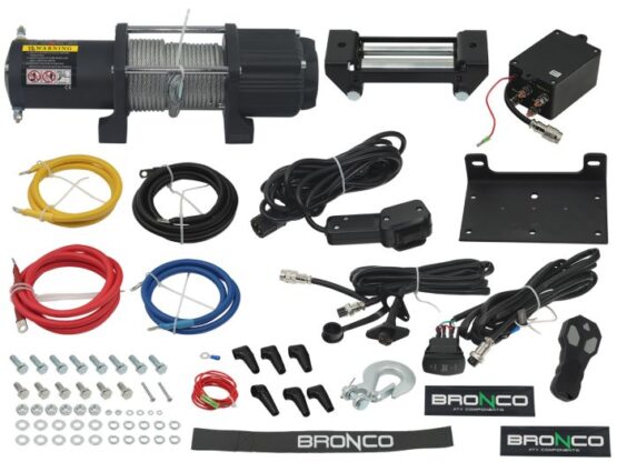 Bronco 5000 lb Wireless Winch with Steel Wire Cable