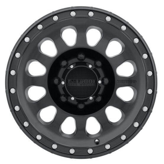 MR315 17x8.5 0mm Offset 8x6.5 130.81mm CB Matte Black Wheel