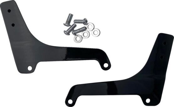Drag Specialties Sissy Bar Side Plates Black For Harley-Davidson Softail