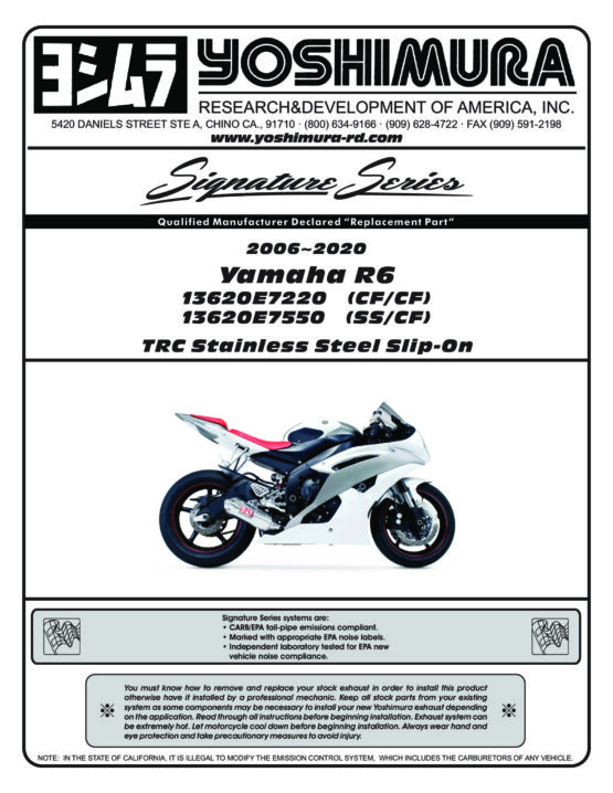 Yoshimura TRC Carbon Fiber Slip-On Exhaust Black Fits 06-18 Yamaha R6 - Image 2