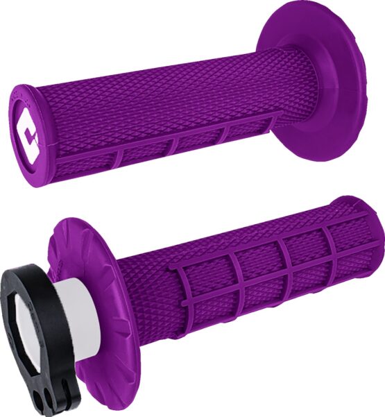 ODI V2 MX Half Waffle Lock-On Grips Purple 7/8 in Bars