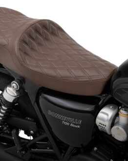Double Diamond Vinyl 2-Up Seat Brown Low