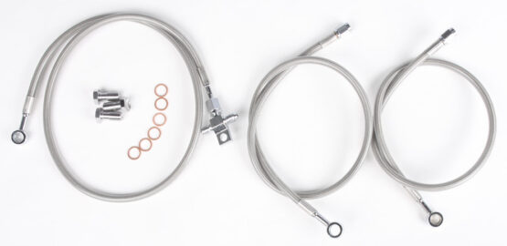 Rear Brakeline Kit +4" Silver