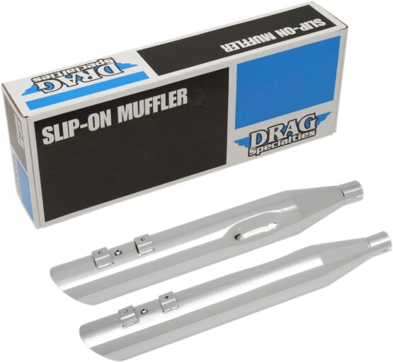 Dual Chrome 3.5" Slip On Exhaust Slash-Down