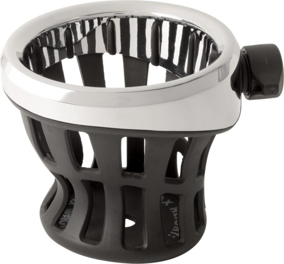 Ciro Gen 2 Drink Holder Chrome Passenger Black Mount For Harley Touring
