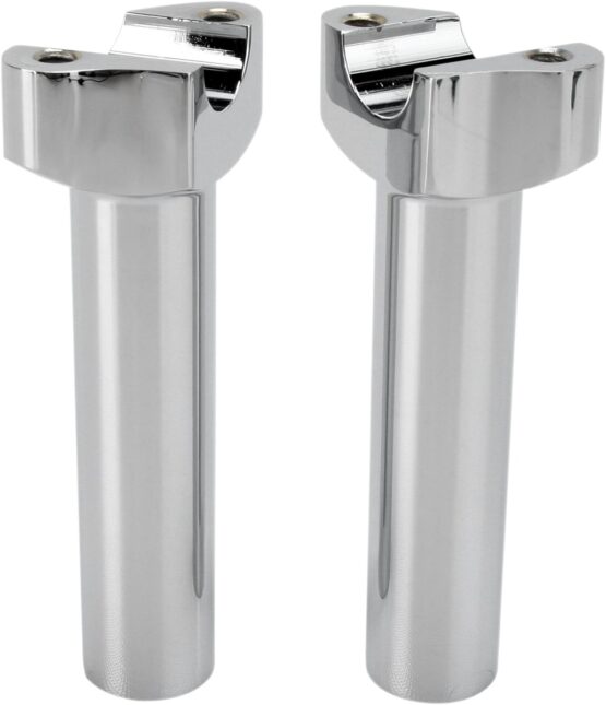 Drag Specialties Forged Aluminum Handlebar Risers Chrome 5-1/2in Rise Pair