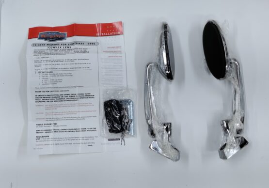 *OPEN BOX* Fairing Mount Trident Mirrors For Sport Bikes - Image 2
