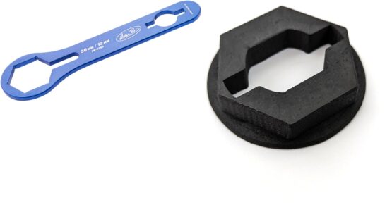 08-0764 50mm Fork Cap Wrench w/ Preload Adjuster Insert For WP Xplor Forks - Image 2