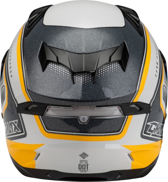 GMAX FF-98 Aftershock Helmet White/Metallic Silver XL - Image 3