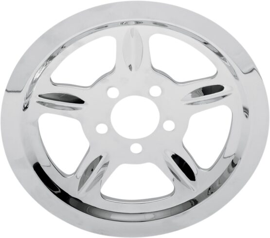 Drag Specialties Chrome Outer Rear Pulley Insert For Harley-Davidson XL