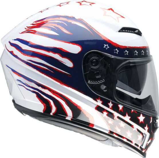 Z1R Jackal Patriot Helmet XL Gloss White/Red/Blue - Image 2