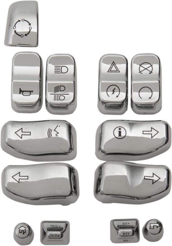 Drag Specialties Switch Cap Kit Chrome For Harley Touring Models