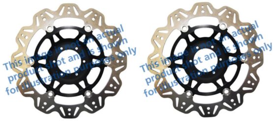 VEE Style Brake Rotors - Black Center Front Set