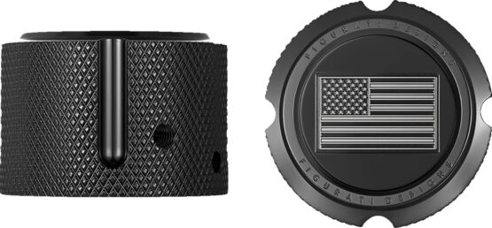Figurati Designs Front Axle Nut Covers Black American Flag Harley-Davidson - Image 2