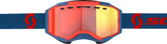 SCOTT Fury LS Snow Cross Goggle Dark Blue/Neon Red Red Chrome - Image 3